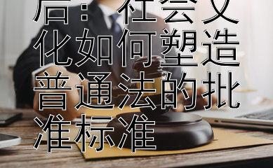 法律制定背后：社会文化如何塑造普通法的批准标准