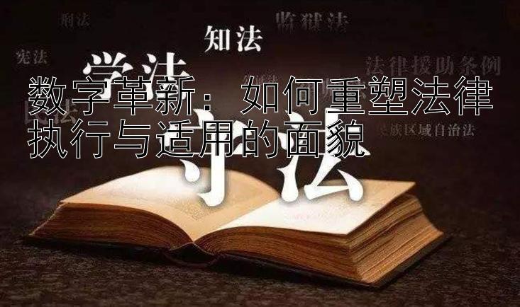 数字革新：如何重塑法律执行与适用的面貌