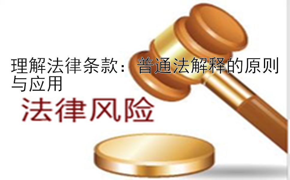 理解法律条款：普通法解释的原则与应用