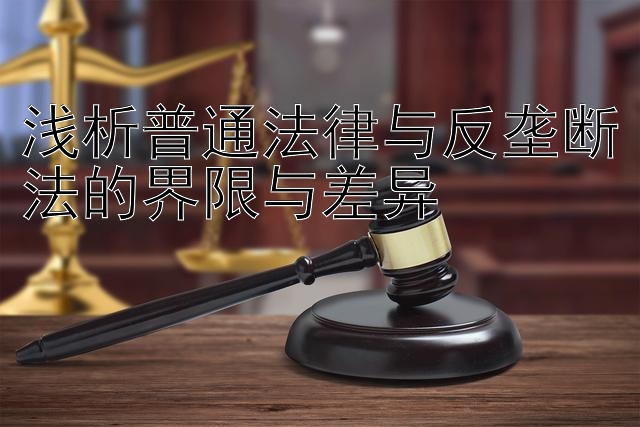 浅析普通法律与反垄断法的界限与差异