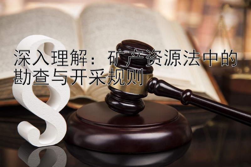 深入理解：矿产资源法中的勘查与开采规则