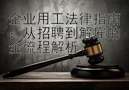 企业用工法律指南：从招聘到解雇的全流程解析