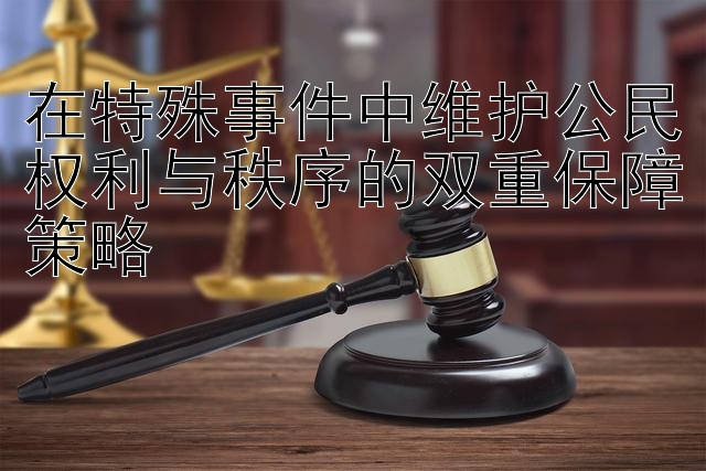 在特殊事件中维护公民权利与秩序的双重保障策略