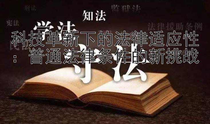 科技革新下的法律适应性：普通法律条件的新挑战