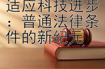 适应科技进步：普通法律条件的新纪元