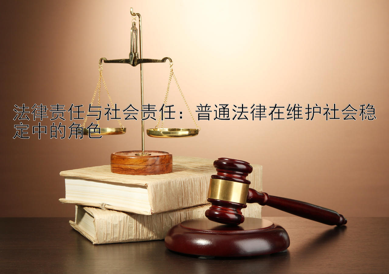 法律责任与社会责任：普通法律在维护社会稳定中的角色