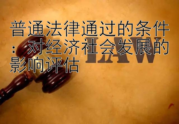 普通法律通过的条件：对经济社会发展的影响评估