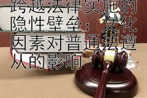 跨越法律实施的隐性壁垒：文化因素对普通法遵从的影响