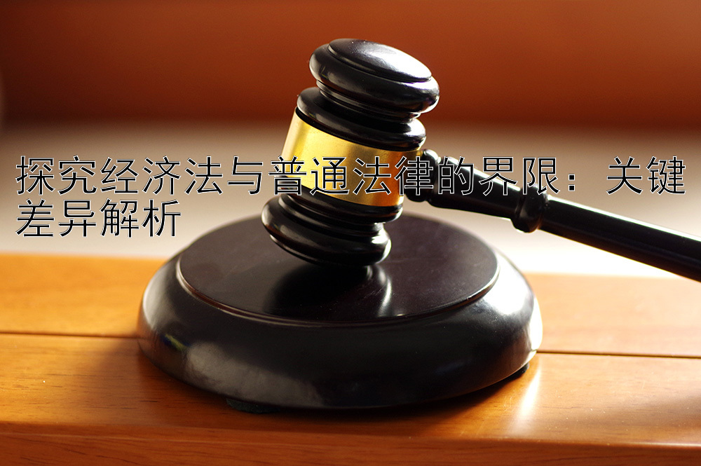 探究经济法与普通法律的界限：关键差异解析