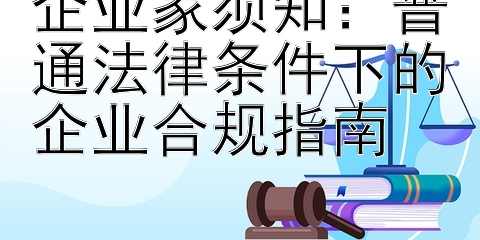 企业家须知：普通法律条件下的企业合规指南