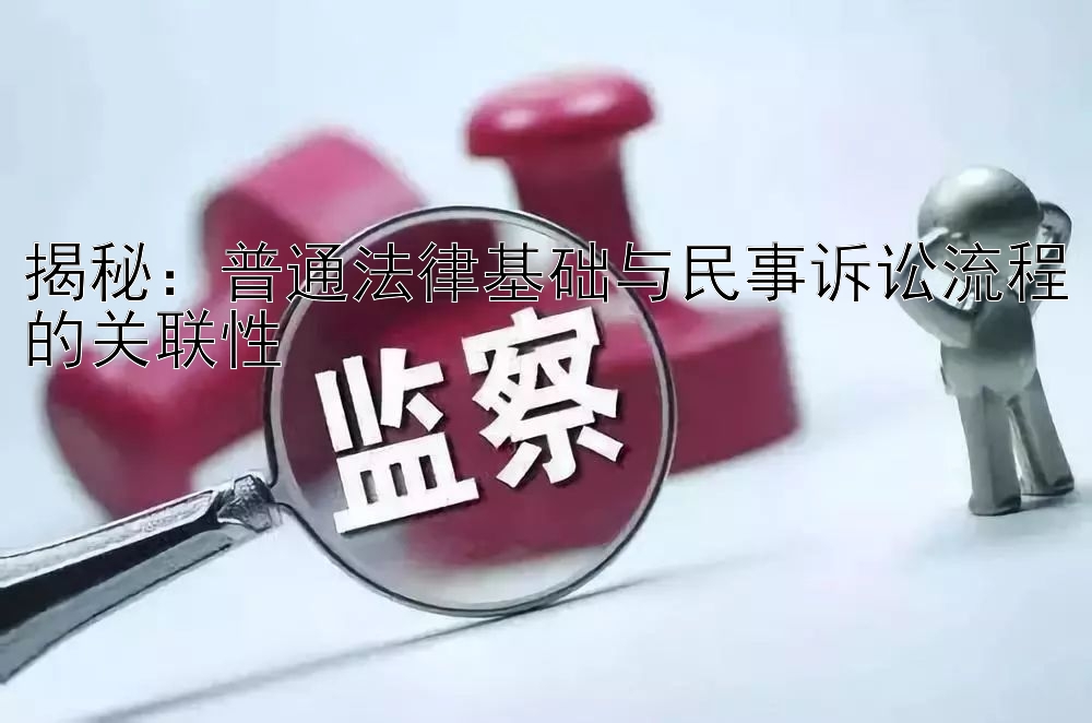 揭秘：普通法律基础与民事诉讼流程的关联性