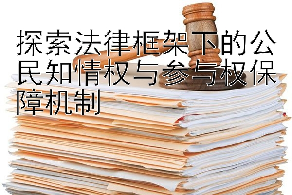 探索法律框架下的公民知情权与参与权保障机制