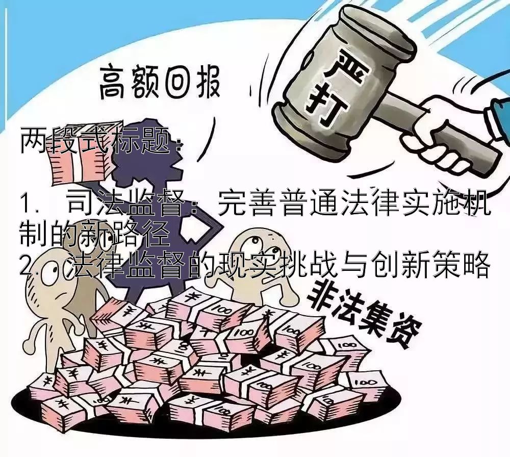 完善普通法律实施机制的新路径. 法律监督的现实挑战与创新策略