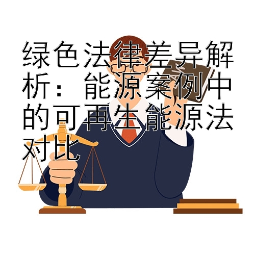 绿色法律差异解析：能源案例中的可再生能源法对比