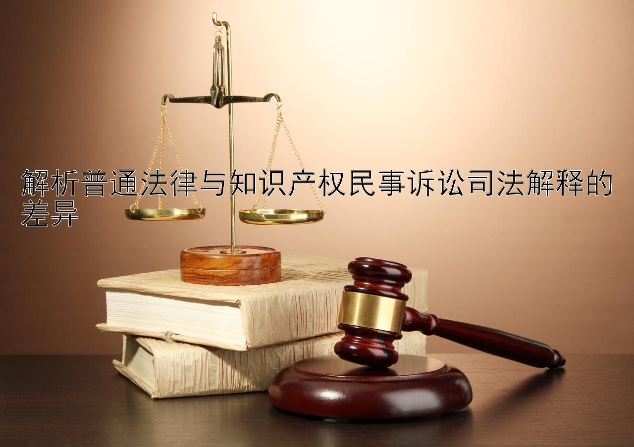 解析普通法律与知识产权民事诉讼司法解释的差异