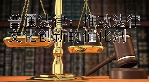 普通法律：推动法律文化创新的催化剂