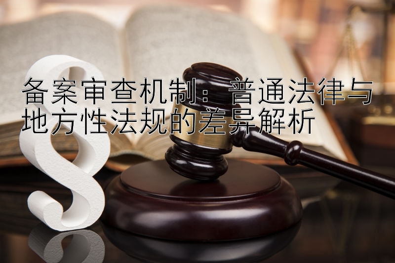 备案审查机制：普通法律与地方性法规的差异解析