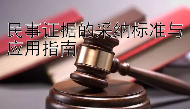 民事证据的采纳标准与应用指南