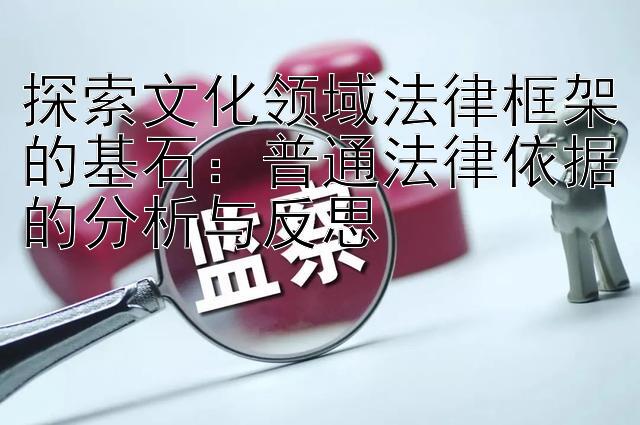 探索文化领域法律框架的基石：普通法律依据的分析与反思