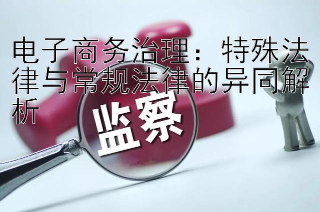 电子商务治理：特殊法律与常规法律的异同解析