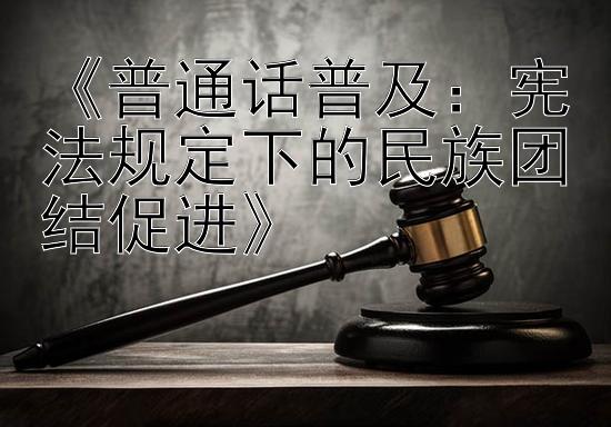 《普通话普及：宪法规定下的民族团结促进》