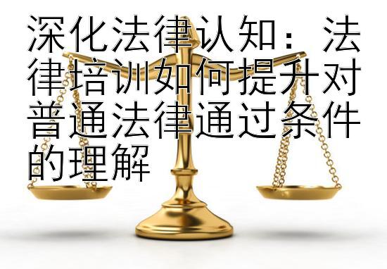 深化法律认知：法律培训如何提升对普通法律通过条件的理解