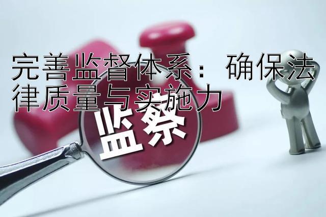 完善监督体系：确保法律质量与实施力