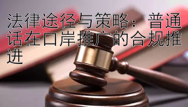 法律途径与策略：普通话在口岸推广的合规推进