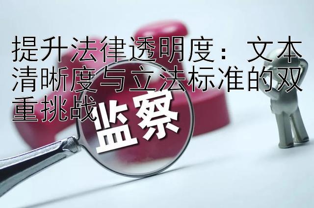 提升法律透明度：文本清晰度与立法标准的双重挑战