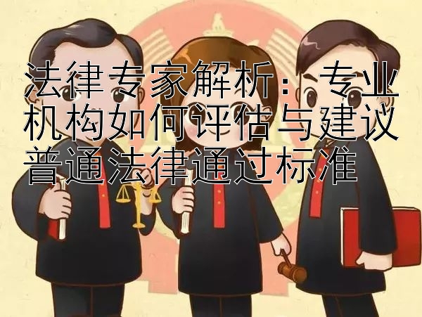 法律专家解析：专业机构如何评估与建议普通法律通过标准