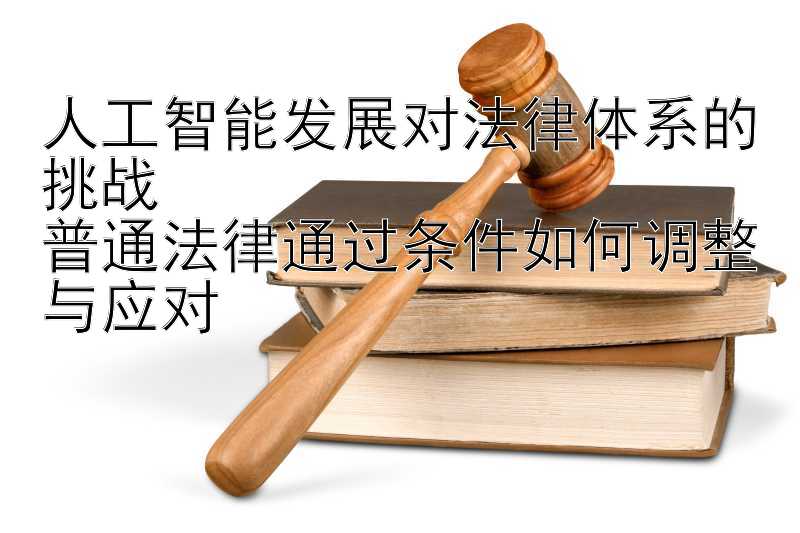 人工智能发展对法律体系的挑战  
普通法律通过条件如何调整与应对