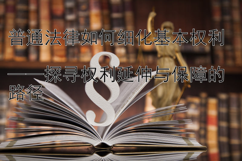 普通法律如何细化基本权利  
——探寻权利延伸与保障的路径