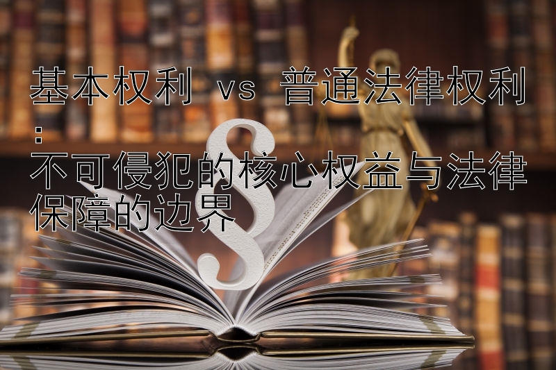 基本权利 vs 普通法律权利：  
不可侵犯的核心权益与法律保障的边界