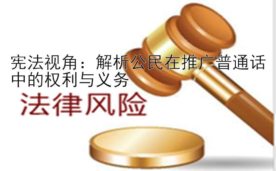 宪法视角：解析公民在推广普通话中的权利与义务