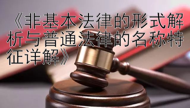 《非基本法律的形式解析与普通法律的名称特征详解》