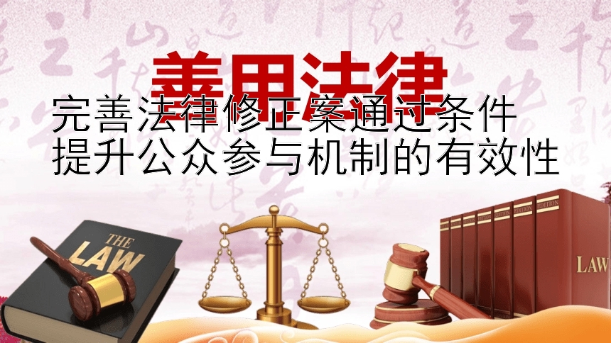 完善法律修正案通过条件  
提升公众参与机制的有效性