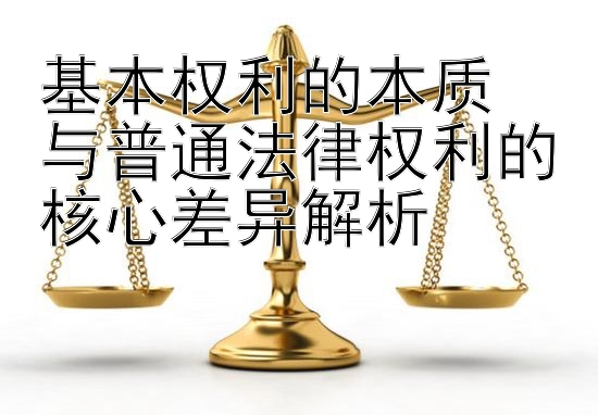 基本权利的本质  
与普通法律权利的核心差异解析